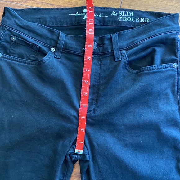 7 For All Mankind The Slim Trouser Black Jeans - Size 29 - Picture 7 of 11